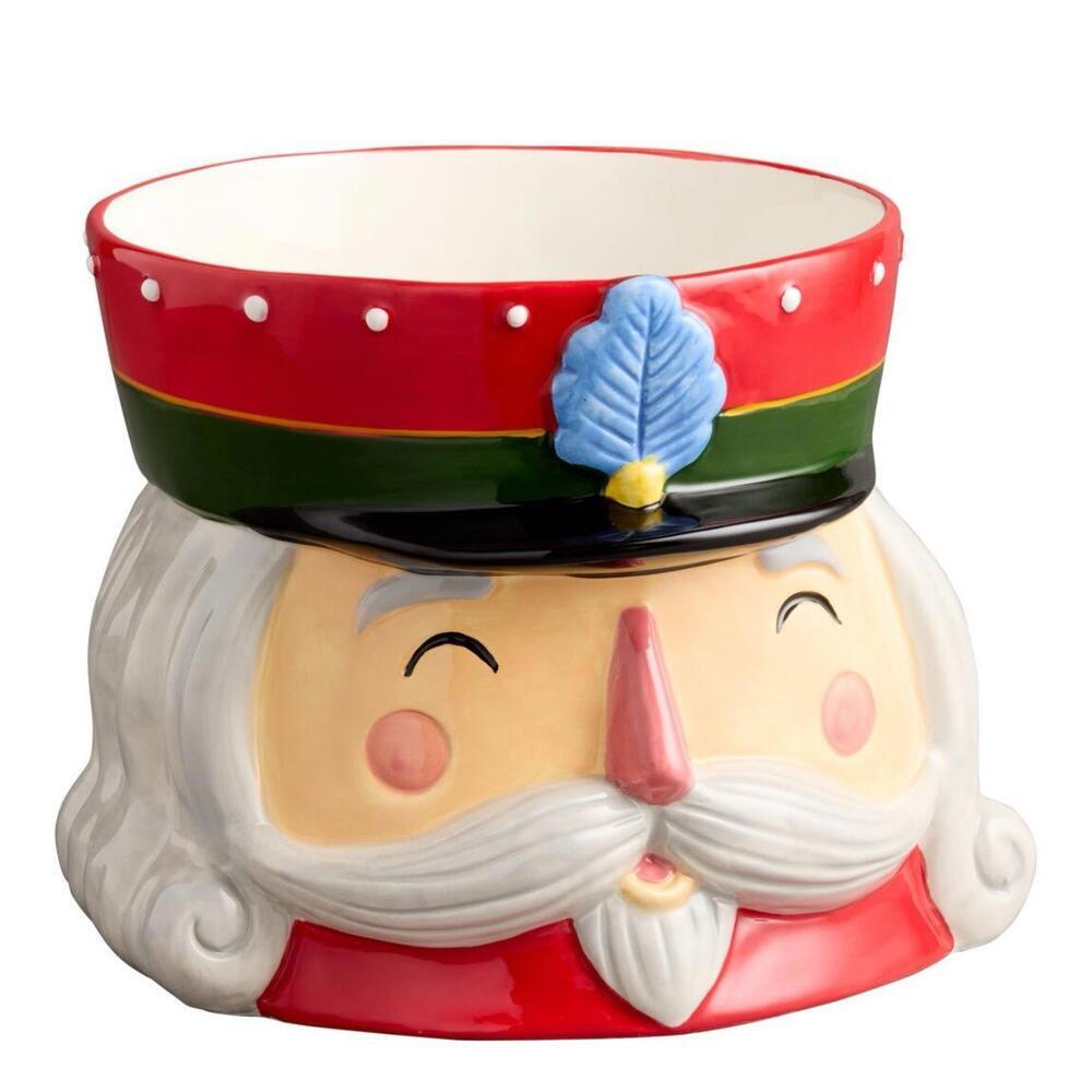 New Large Ceramic Nutcracker Bevarage Tub / Planter / Vase